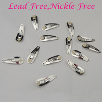 50PCS 3.0cm Small Silver Plain Metal Snap Clip Mini Hairpins with 5mm pad for DIY Kids Hair Accessories Nickle free lead free