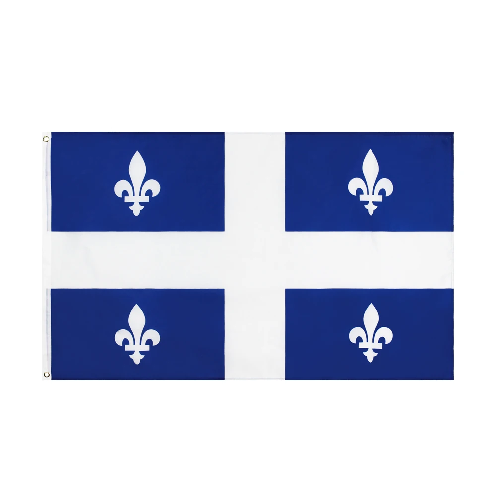 FLAGHUB 60X90 90X150cm Fleurs  lis Quebec Flag For Decoration