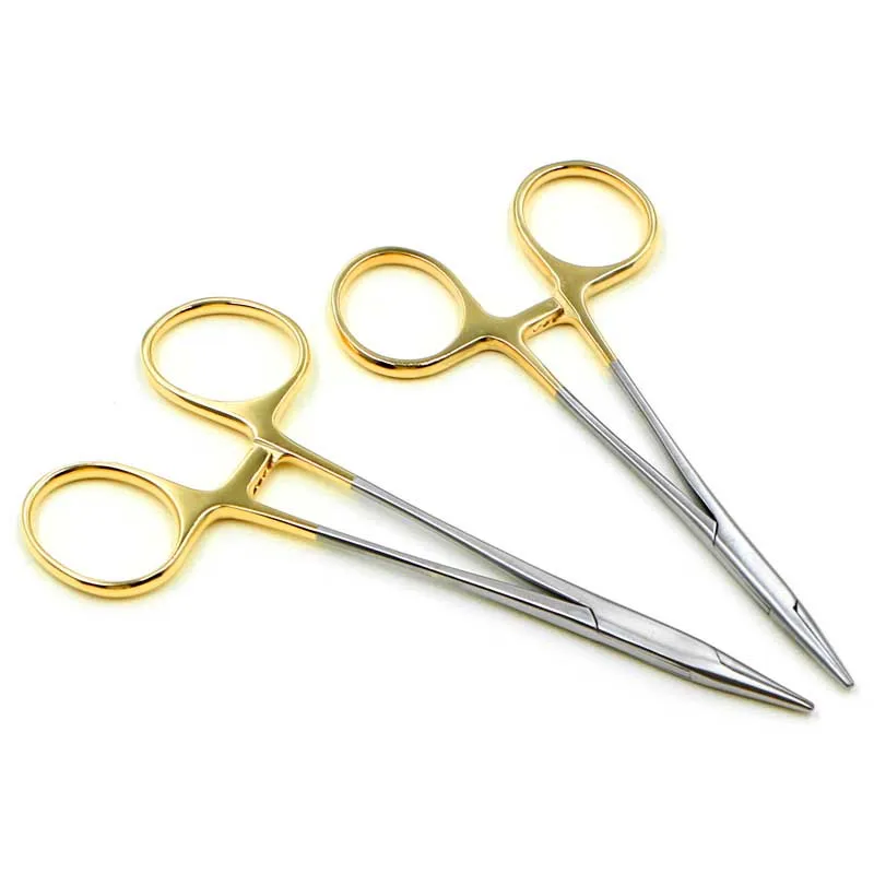 Double Eyelids Embedding Surgical Tools Gold Handle Needle Holder Needle Clamp Cosmetic Shaping Ophthalmic Instruments