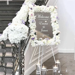 Vinyl Sticker Wedding Welcome Sign DIY Vinyl Lettering Decal For Mirror Custom Welcome Personalized Names Wedding Decor Stickers