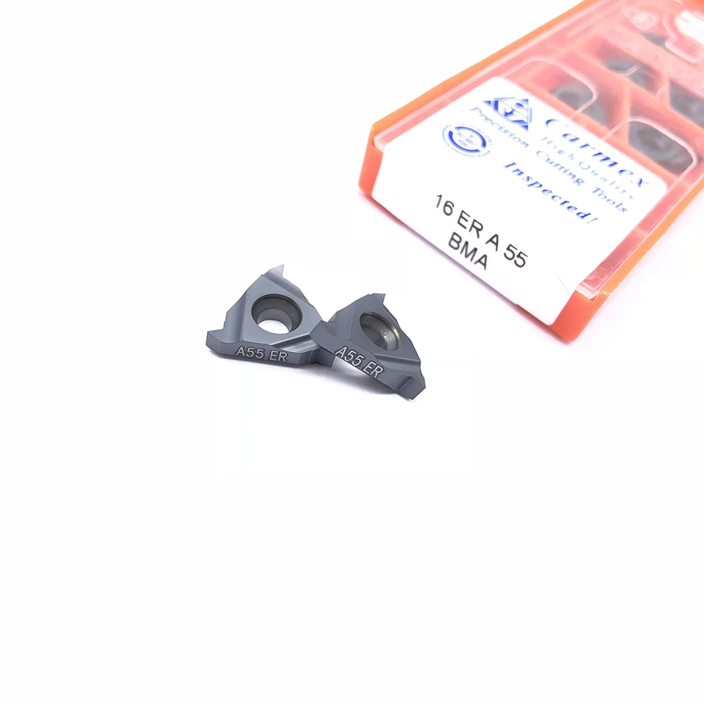 10 단위 16ER AG55 A55 G55 AG 60 BMA 초경 외부 나사 cnc 삽입 선반 가공 공구 고품질 가공