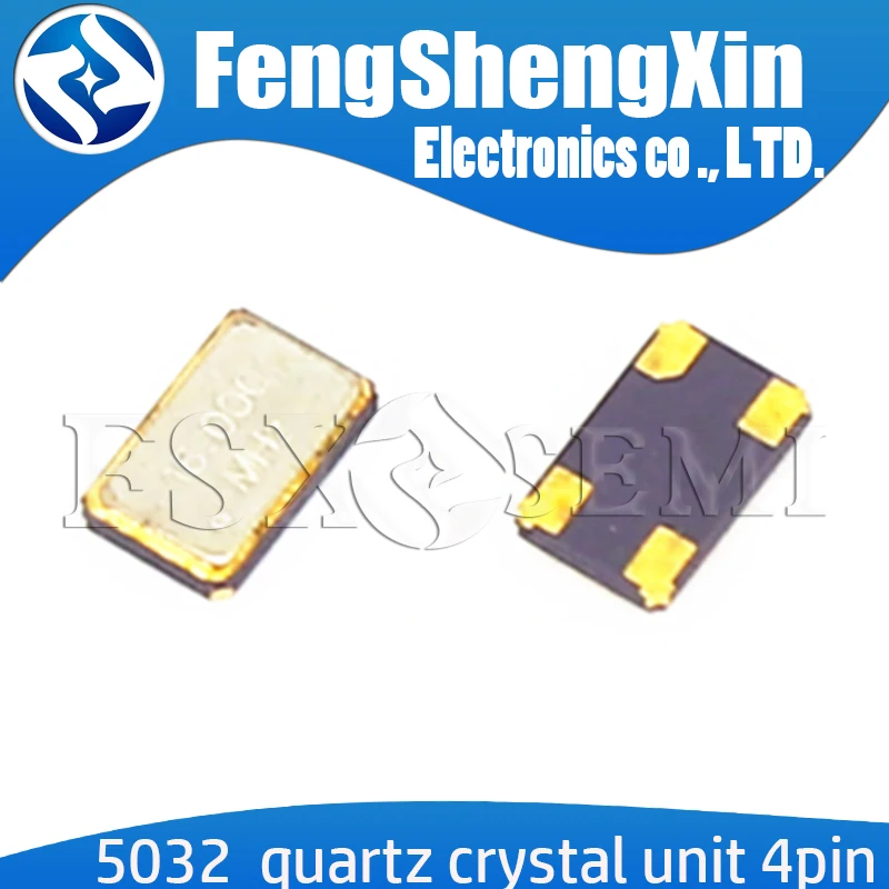 10pcs 5032 crystal 5*3.2mm 4pin 22.1184MHZ 22.5792MHZ 24MHZ 24.576MHZ 25MHZ 26MHZ 27MHZ 27.12MHZ 30MHZ 32MHZ 36MHZ 40MHZ 48MHZ