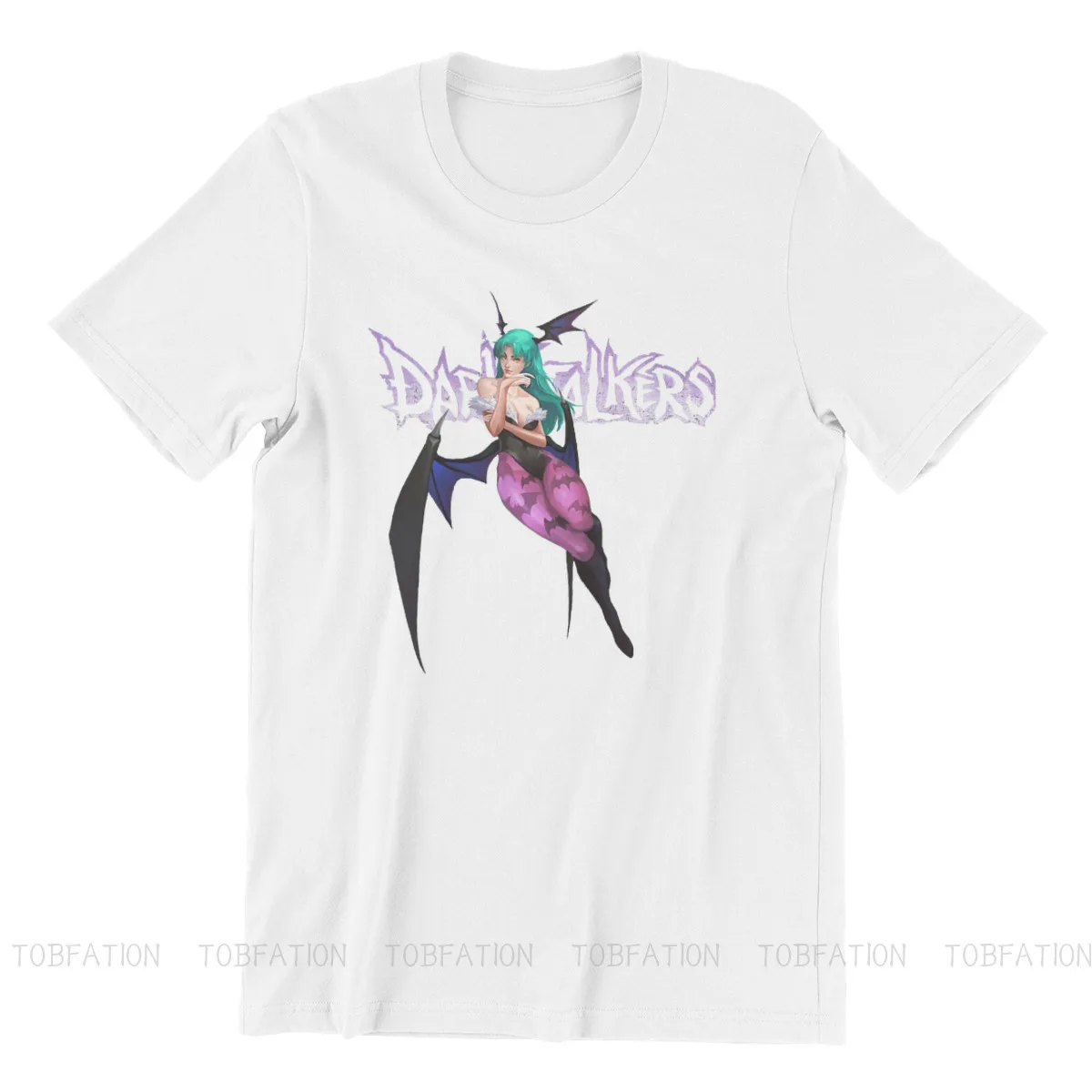 Darkstalkers Vampire Vanpaia Game Crewneck TShirts Morrigan Aensland Distinctive Men\'s T Shirt New Trend Tops 6XL