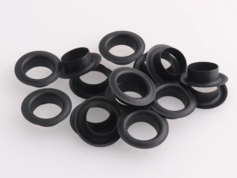 Black Eyelets Grommets 10mm(hole) Round Grommet Eyelets for Sewing Garment Leathercraft Canvas Accessories