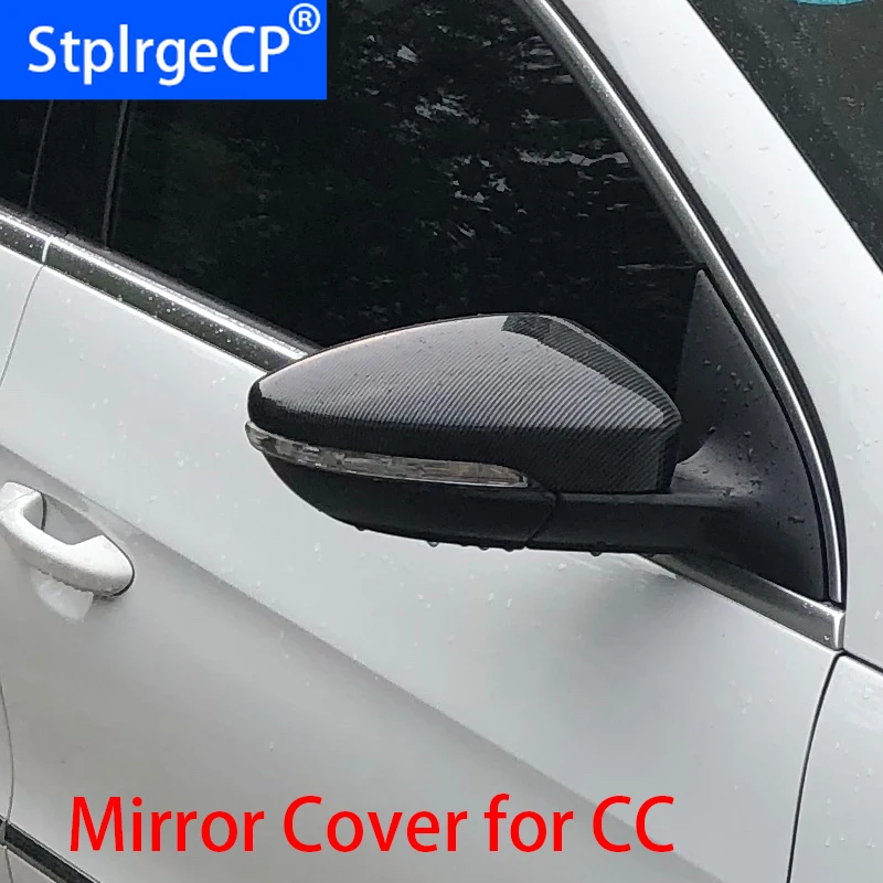 For Volkswagen VW CC 2010 - 2018  Full Replacement carbon fiber look Car Side Mirror Cover carbon fiber look side caps