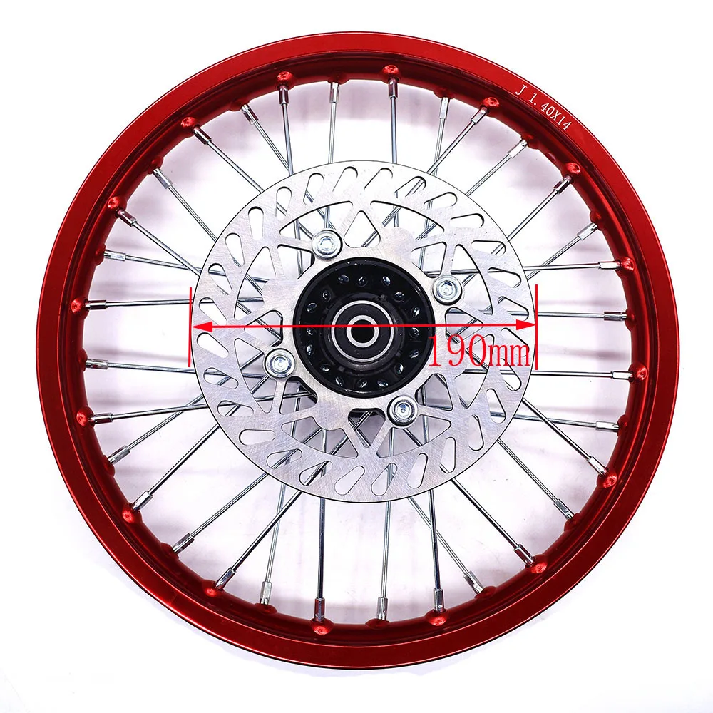 1.40-14 inch Front 1.85-12 inch Rear Rims Aluminum Alloy Wheel sprocket Disc Brake For KLX CRF Kayo BSE Dirt Pit Bike Motorcycle