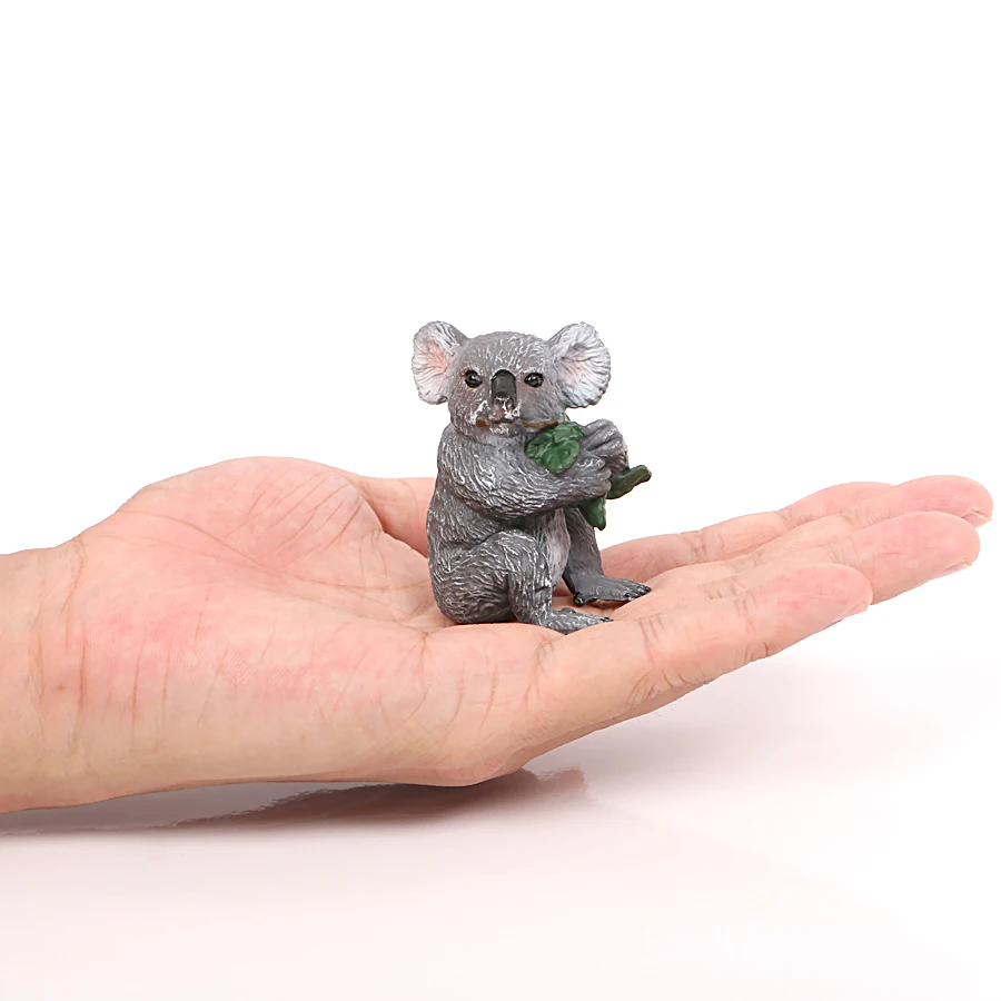 森動物園プラスチックモデルシミュレーションオーストラリア動物かわいいコアラモデルアクションフィギュア家族置物のおもちゃセット子供のおもちゃ