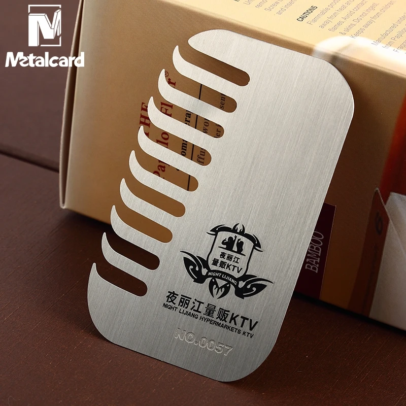 High-grade stainless steel business card brushed metal business card custom business card design