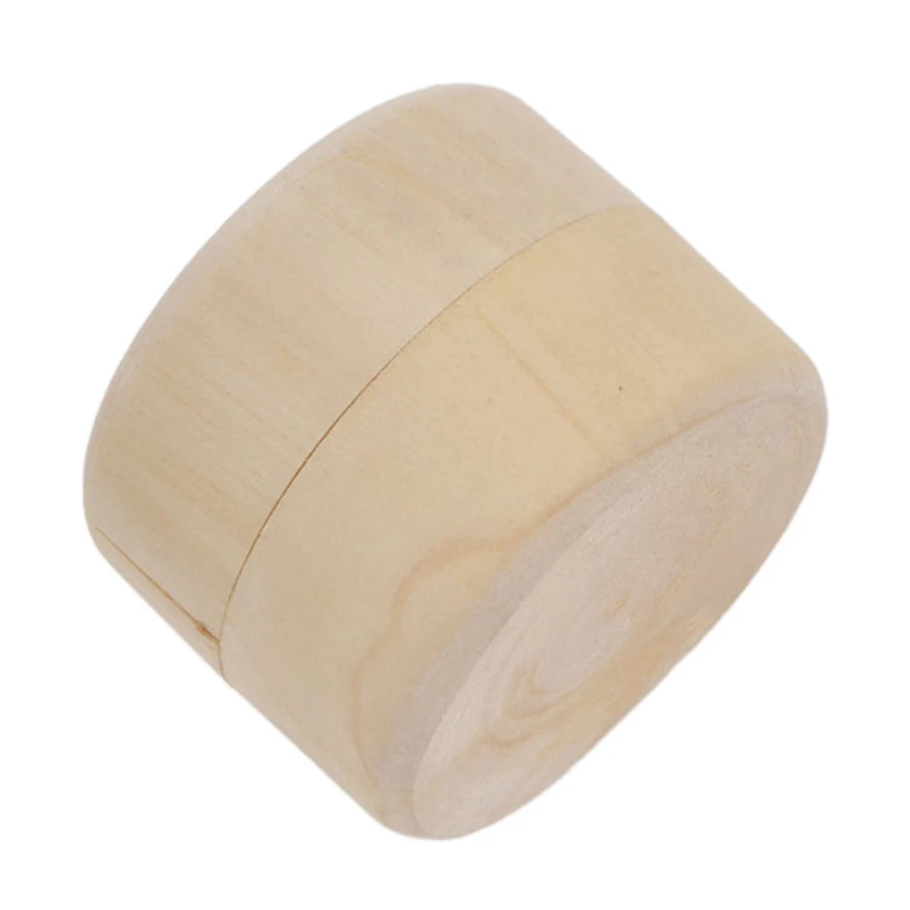 Mini Round Pine Wood Ring Jewelry Trinket Soap Box Storage Container Gift Case Round jewelry Storage Case