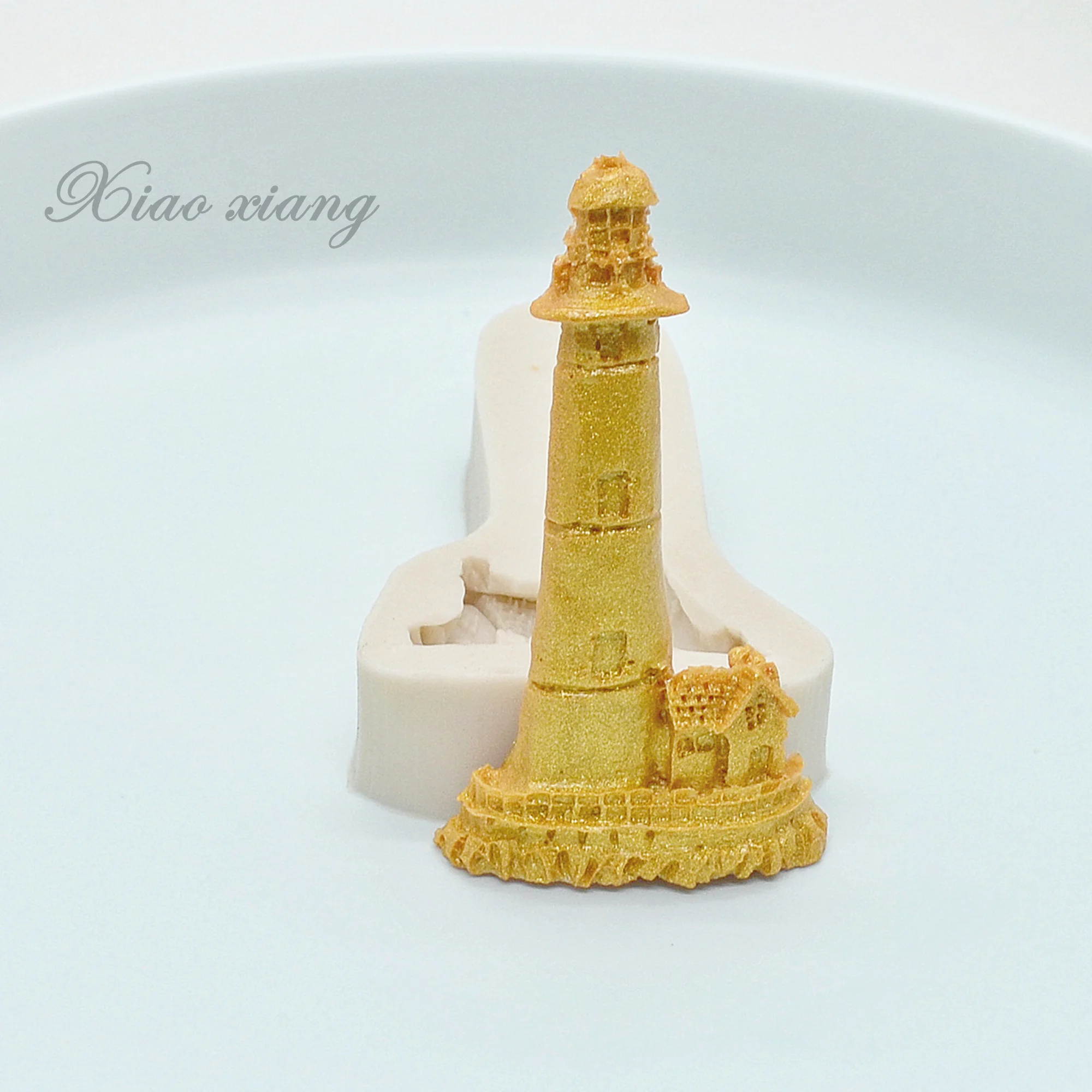 3D Lighthouse Cake Border Silicone Molds For Baking Fondant Molds Ocean Chocolate Cale Decorating Tools Cake Tools M2106