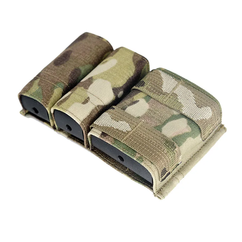 Chaleco para exteriores, bolsa Triple para revistas, Molle Mag, con Clip, 1 + 2 lados, 5,56