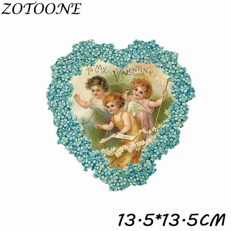 ZOTOONE Cute Angel Patch Iron on Transfer Patch per abbigliamento abbigliamento per bambini abiti fai-da-te decorazione ferro su trasferimento Alien E