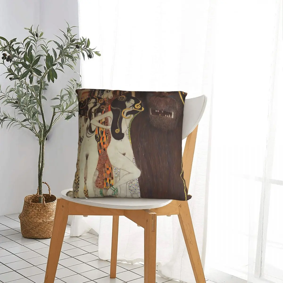 Beethoven Frieze, The Hostile Powers pillowcase printed cushion cover sofa waist pillow pillow cover