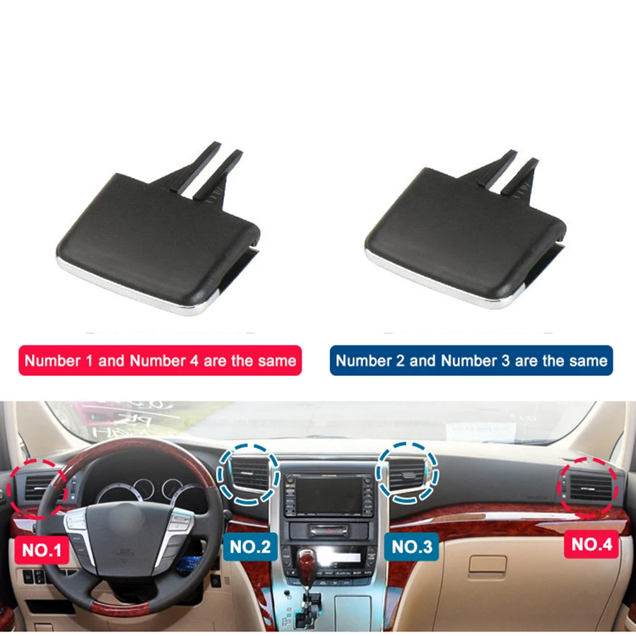 

Для Toyota Alphard Кондиционер Vent Переключить кусок выход карты пусковая площадка тормоза ремонтная сумка Регулировка направления ветра медиатор 11-14