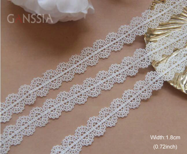 Wide:1.8cm (0.72 Inch) New Edition Laces Handwork Sewing Accessories Bilateral Wavy Lace for Clothing  Decoration(ss-2437)