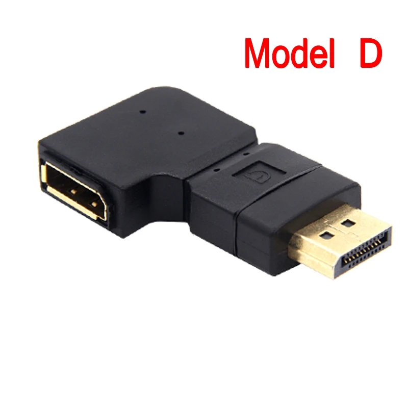 UP Down Displayport อะแดปเตอร์มุมขวา DP 4K/60Hz 2K/144Hz ผ่าน90องศามุม Displayport 1.2 Converter