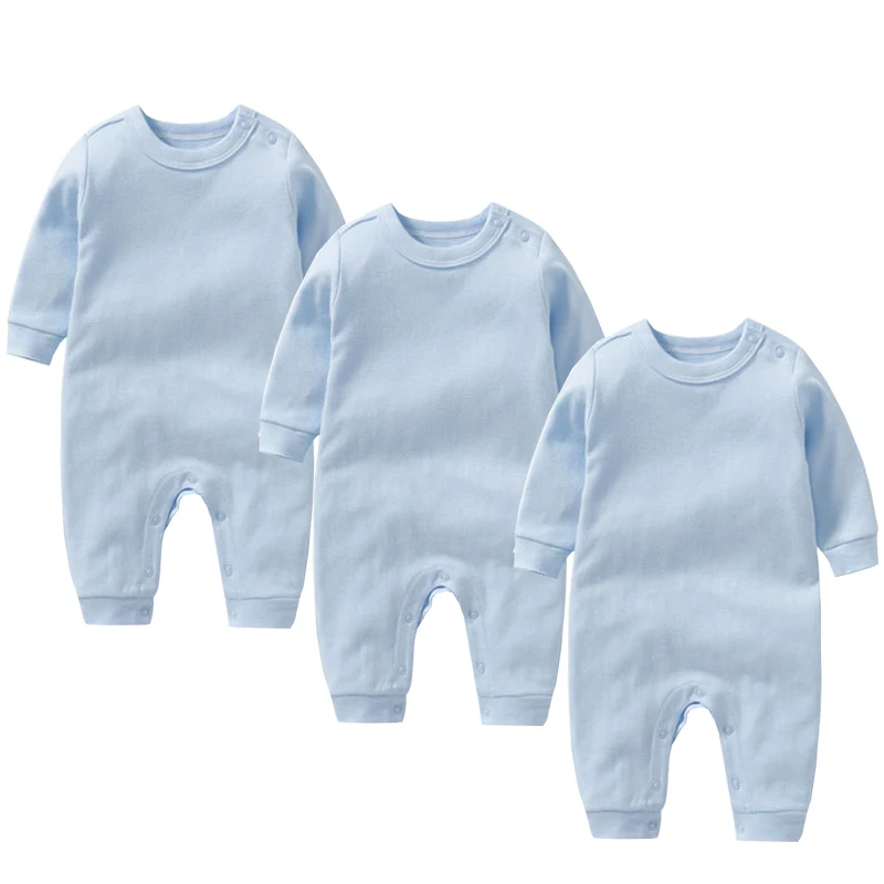 Baby Boys Rompers Roupa De Bebes Long Sleeve Winter Soft Cotton Girls Clothes NewBorn Clothing Solid kids outfit jumpsuit