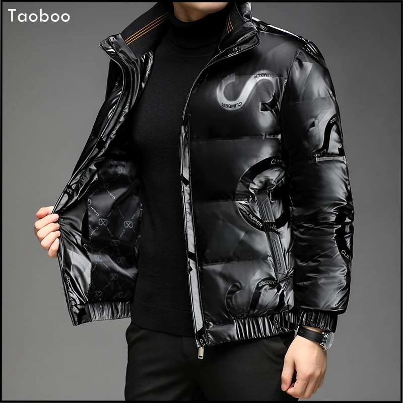 Taoboo Harajuku Colorful Bubble Down Jacket Men\'s Winter Jacket 2021 Male\'s Streetwear Hip Hop Parka Black Clothes Puffer Coats