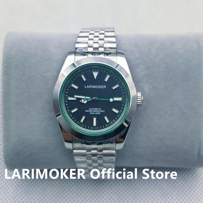 

LARIMOKER 24 Jewel PT5000 / NH35 36/39MM Man Mechanical Watch Sapphire Glass Rubber Bracelet Oyster Luminous Dial