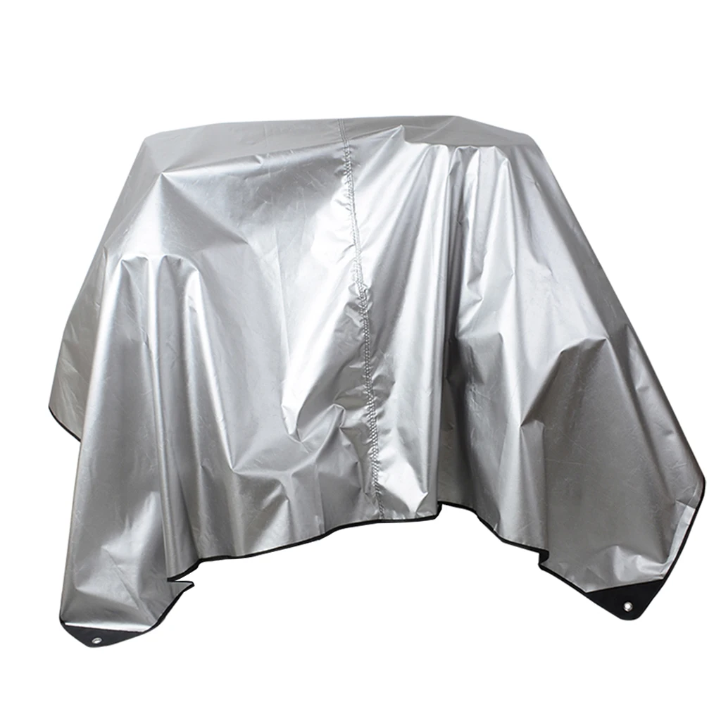 Dustproof Cover Weighted Corners Waterproof Silver Acrylic Coating Protects from Sun for Drum