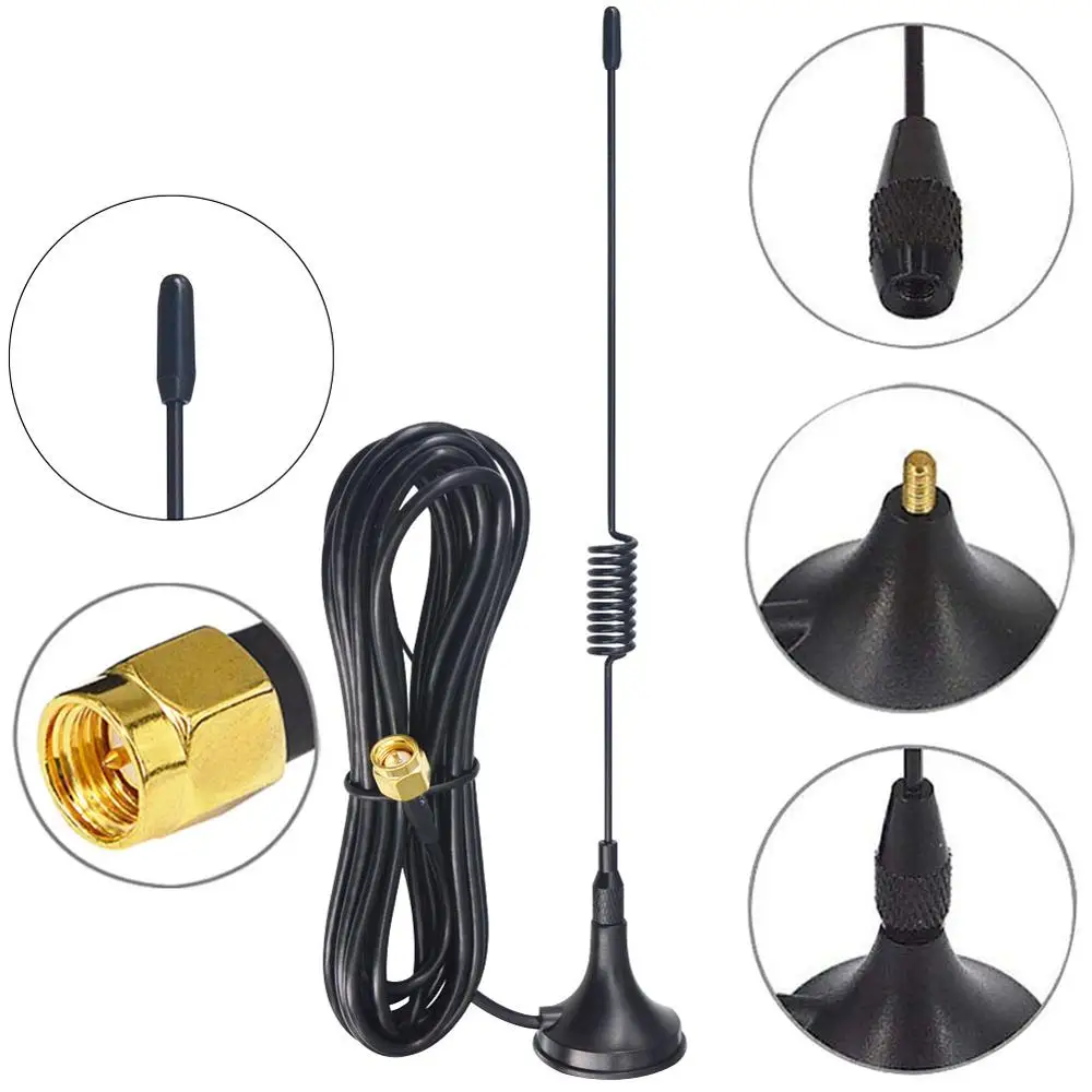 1 piece 3.5DBi Gains ADS-B 1090Mhz SMA Male Plug Connector Aerial Magnetic Base RG174 3M Antenna