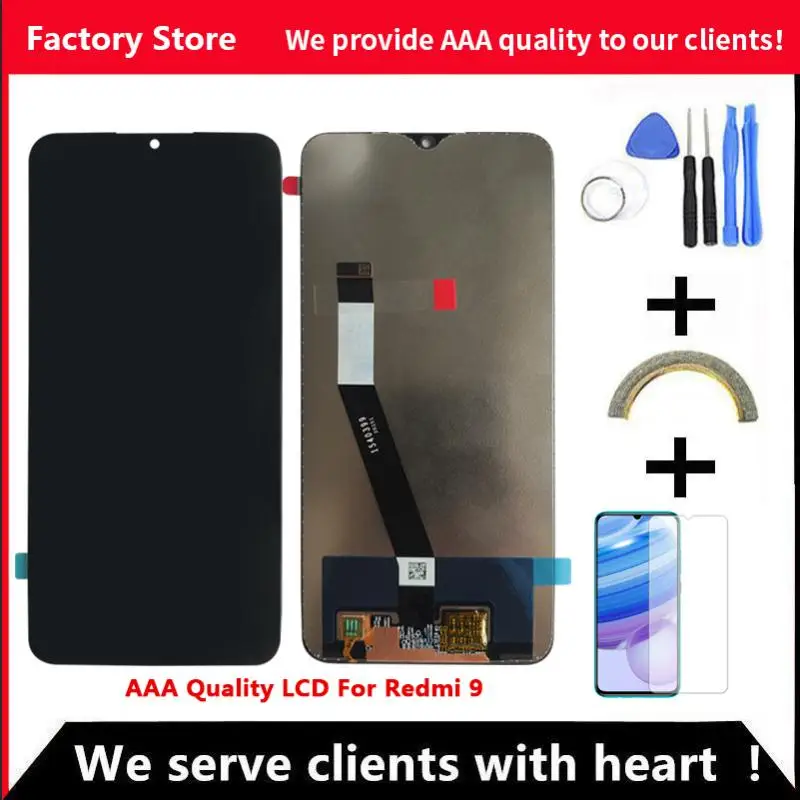 

6.53" AAA Quality IPS LCD For Xiaomi Redmi 9 LCD With Frame Display Screen For Redmi9 LCD Screen Assembly 2340*1080 Resolution