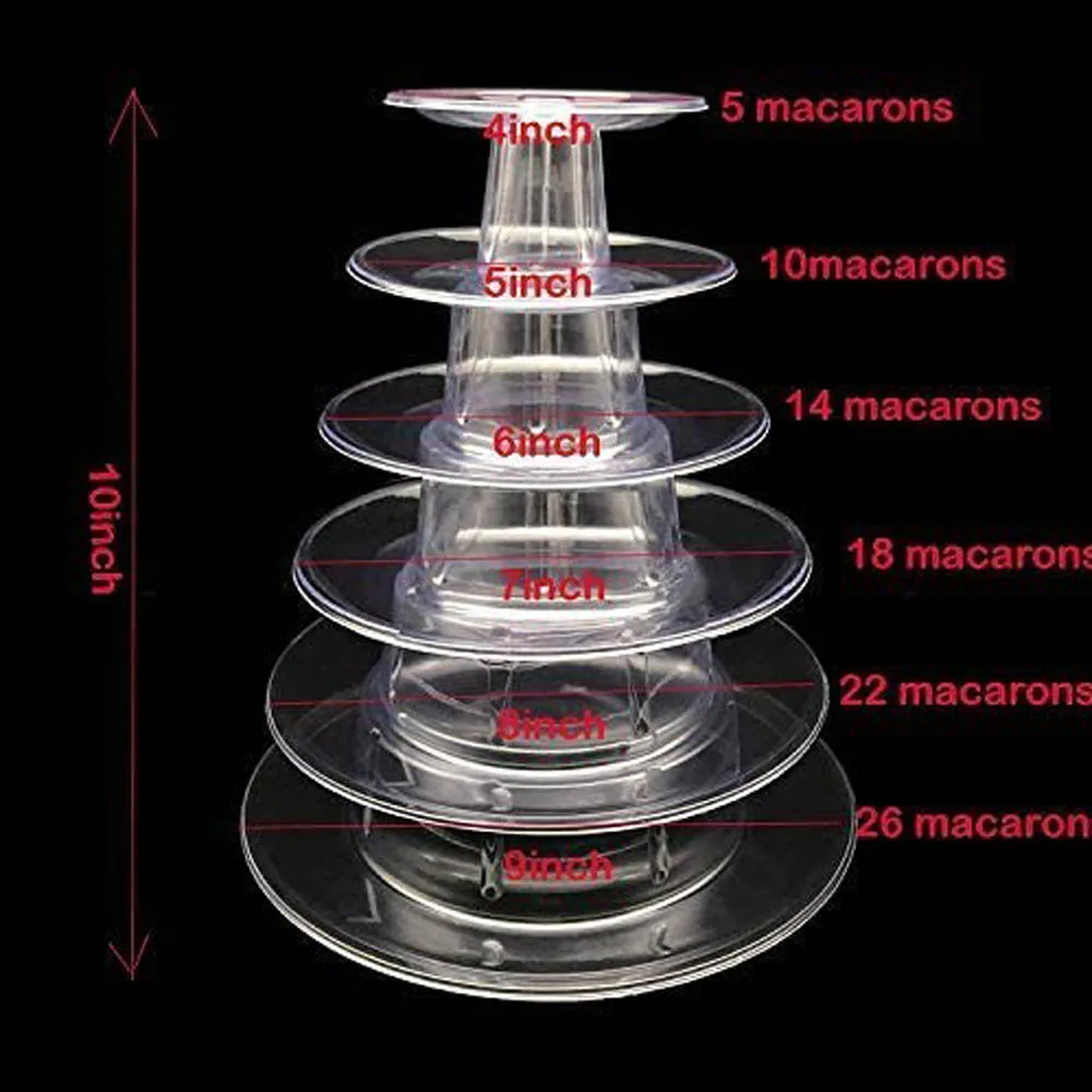 6 Layers 10 Layers Round Macarons Display Stand Multifunctional Cake Biscuit Dessert Tower Birthday Wedding Baby Party Bakery