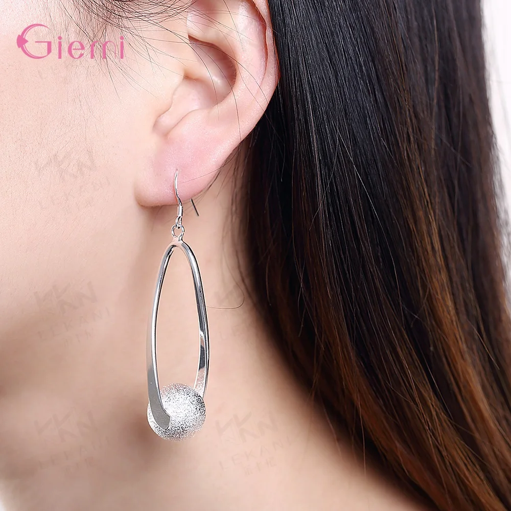 

Fashion Statement Drop Earrings For Women Girls Trendy 925 Sterling Silver Ball Design Best Gift For Girlfriend Wholesale