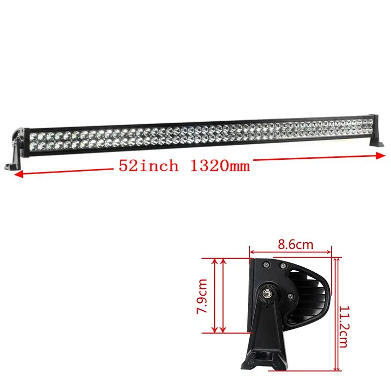 52 Inch LED Dành Cho Xe Toyota Cho FJ Tàu Tuần Dương 2007-2014Bar Với Lắp Brackets300W Combo Xà Đơn Led Làm Đèn