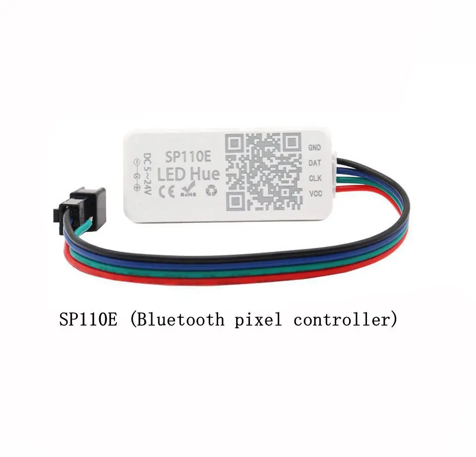 WS2811 5050 RGB Addressable 60Led Pixel Strip Light Full Colors Led Strip SP110E Bluetooth pixel controller Kit DC12V