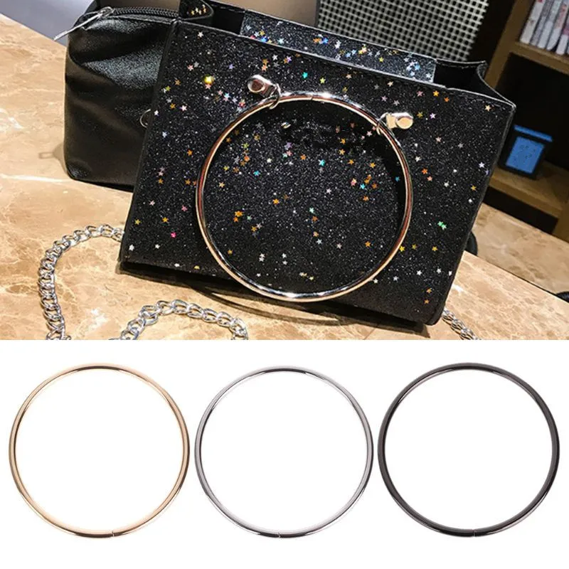 Fashion New 1 Pc Round Metal Replacement Top Handbags Handle Crossbody Bag Part Accessories 3 Colors High Quality