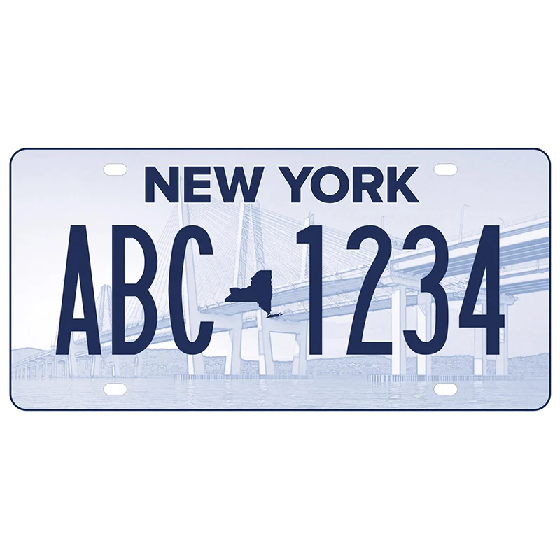 Creativity Car Sticker New York ABC License Plate Waterproof Trunk Decal Waterproof Car Decor Wrap