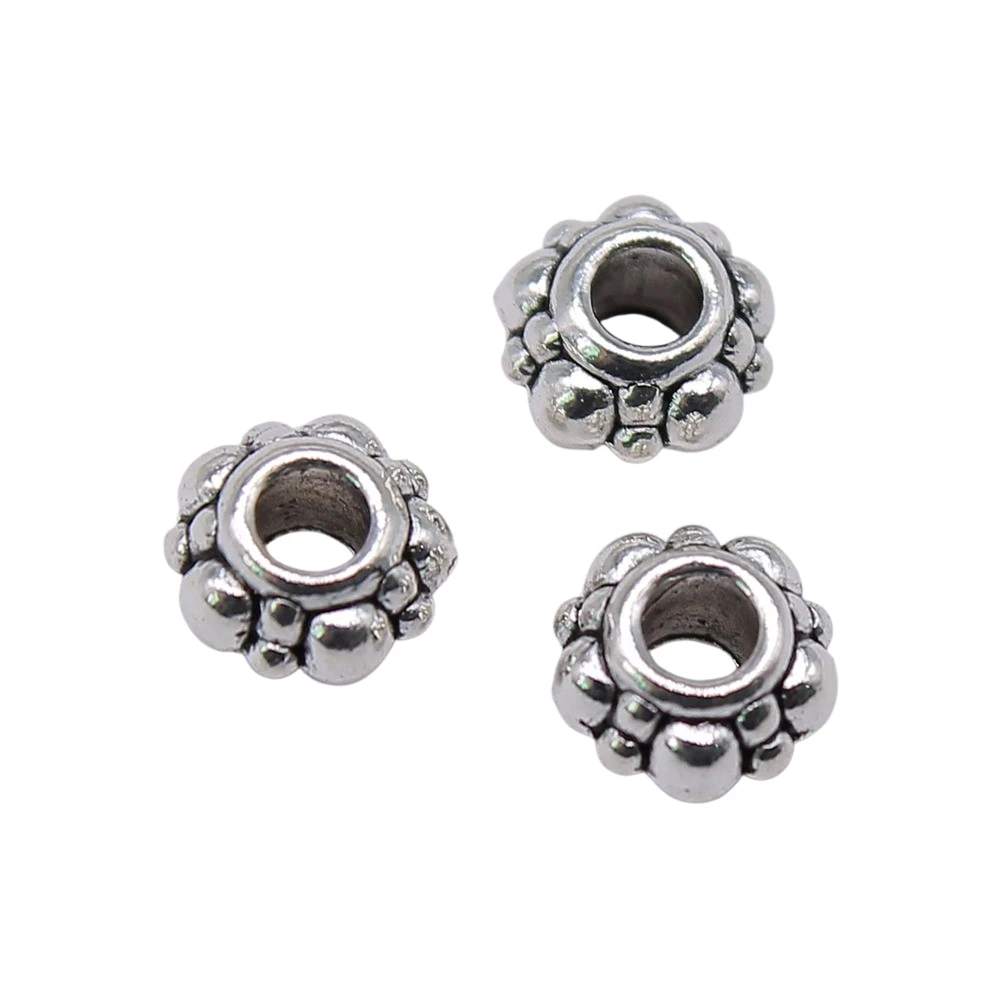 

Wholesale 600pcs/bag 5x5x3mm Round Metal Beads Spacer For Jewelry Making Small Hole Spacers Beads Charm Spacers Beads