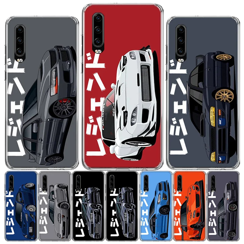 JDM Tokyo Drift Sports Car Phone Case For Huawei P50 Pro P40 P30 Lite P20 P10 Coque Mate 10 Lite 20 30 Pro 40 Cover Capa Shell