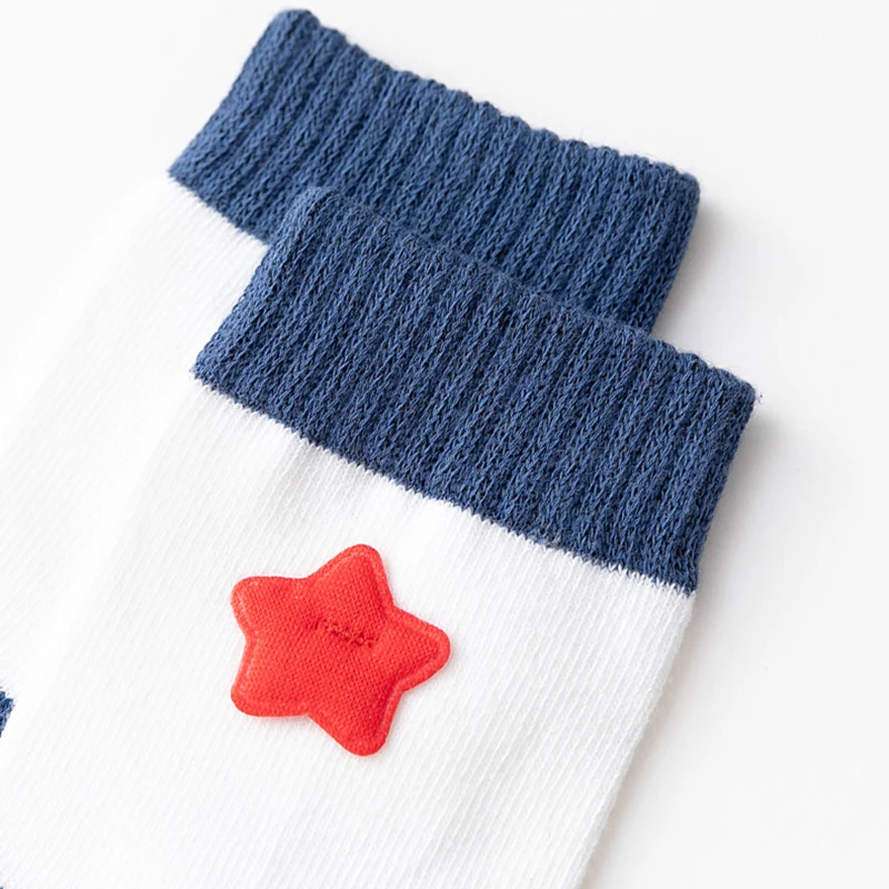 5Paris/lot Kids Socks Autumn Winter Cotton Baby Socks Red Star Cool Children Socks Fashion Striped Boys Socks