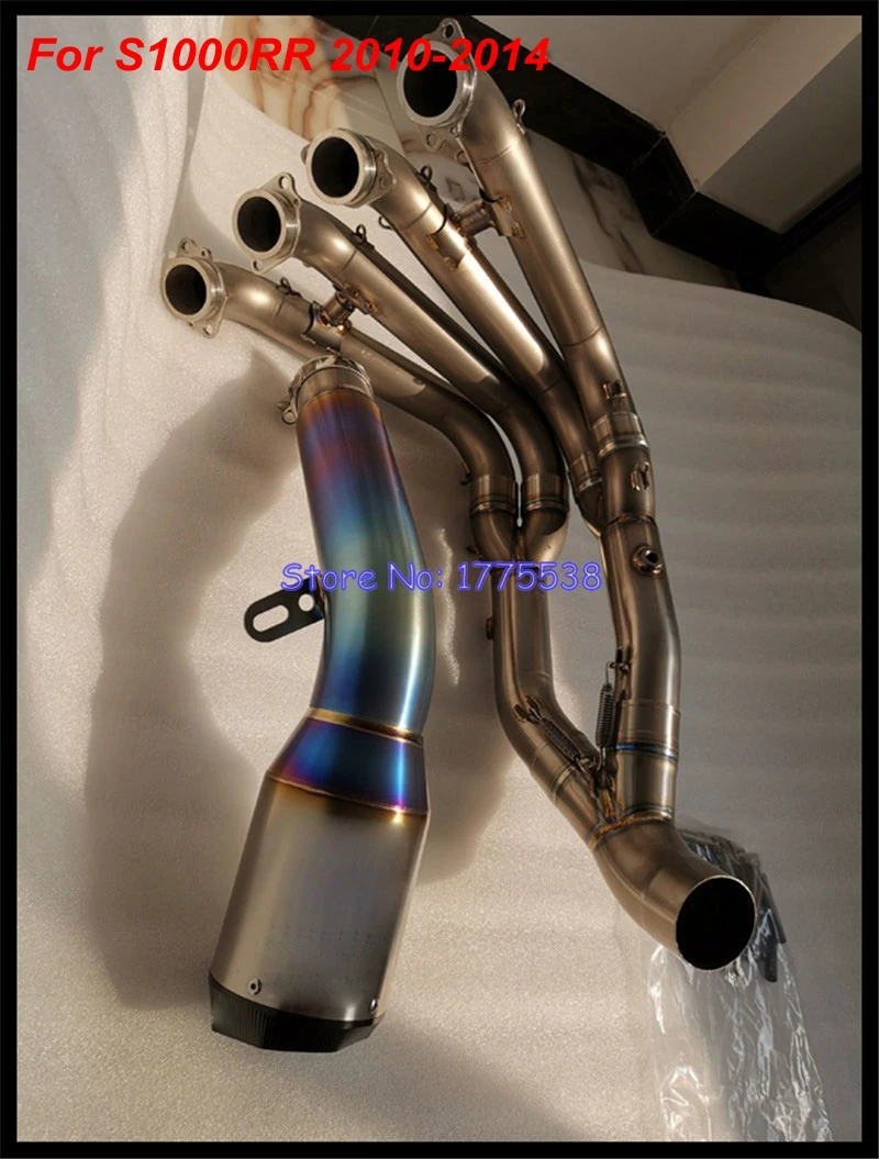 S1000RR 2010-2023 Motorcycle Exhaust System with Exhaust and Front Pipe Titanium Alloy Exhaust Muffler Header Pipe for S1000RR