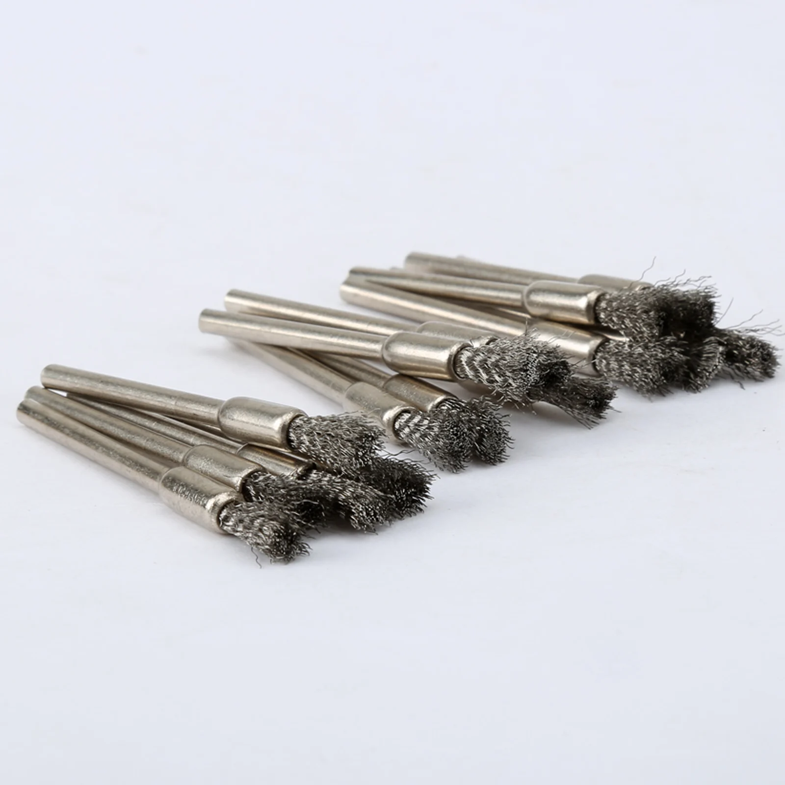 15Pcs 5mm Stainless Steel Wire Brushes Polishing Wheel Brush for Dremel Rotary Tool Polishing Brush Dremel Accessories for Drill