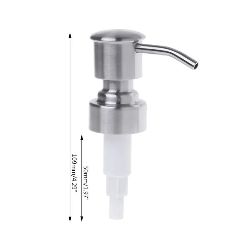 1x Badezimmer Edelstahl Flüssigkeit Lotion Dispenser Head Ersatz Seife Shampoo Dusche Gel Pumpe Jar Rohr Bad Hardware