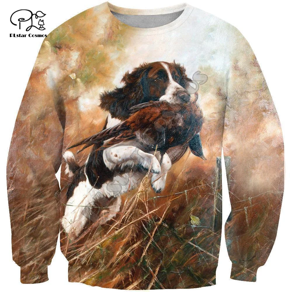 PLstar Cosmos Camo Animal Hunter Dog Pheasant Duck Hunting Tattoo 3DPrint Men/Women Streetwear Harajuku Jacket Funny Hoodies A13