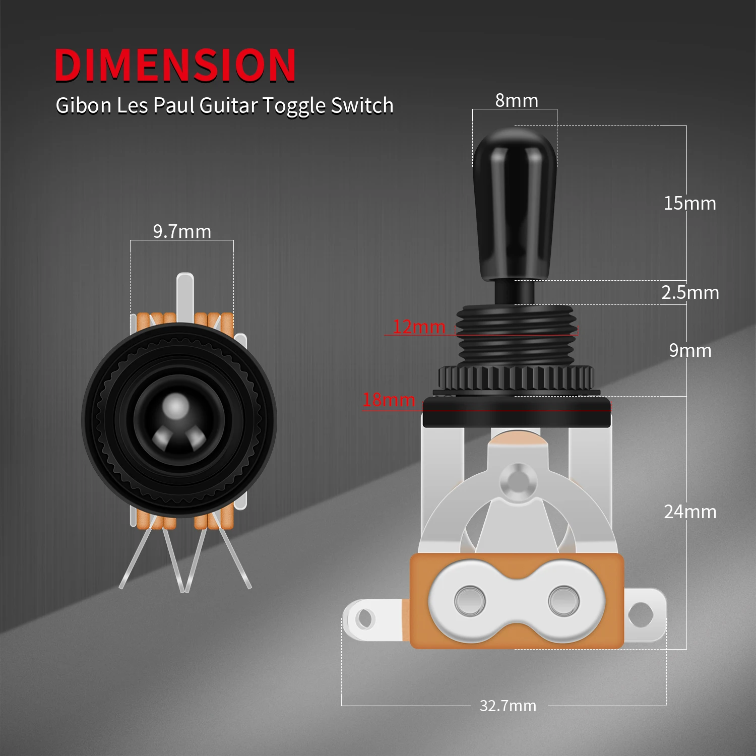 1PC 3 Way Guitar Toggle Switch Pickup Selector for Gibson Epiphone Les Paul Electric Guitar