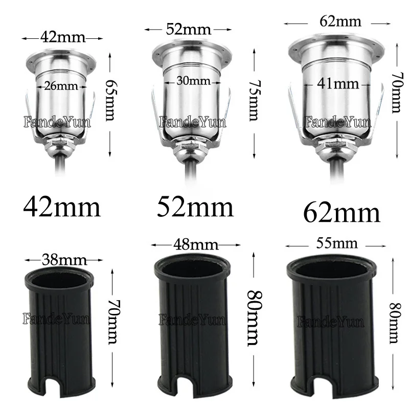 Imagem -02 - Luz Subterrânea Led para o Caminho do Jardim Térreo e Piso Lâmpada ao ar Livre Lâmpada de Quintal Enterrada Luz de Paisagem Dc12 3w 1w 85 V265v