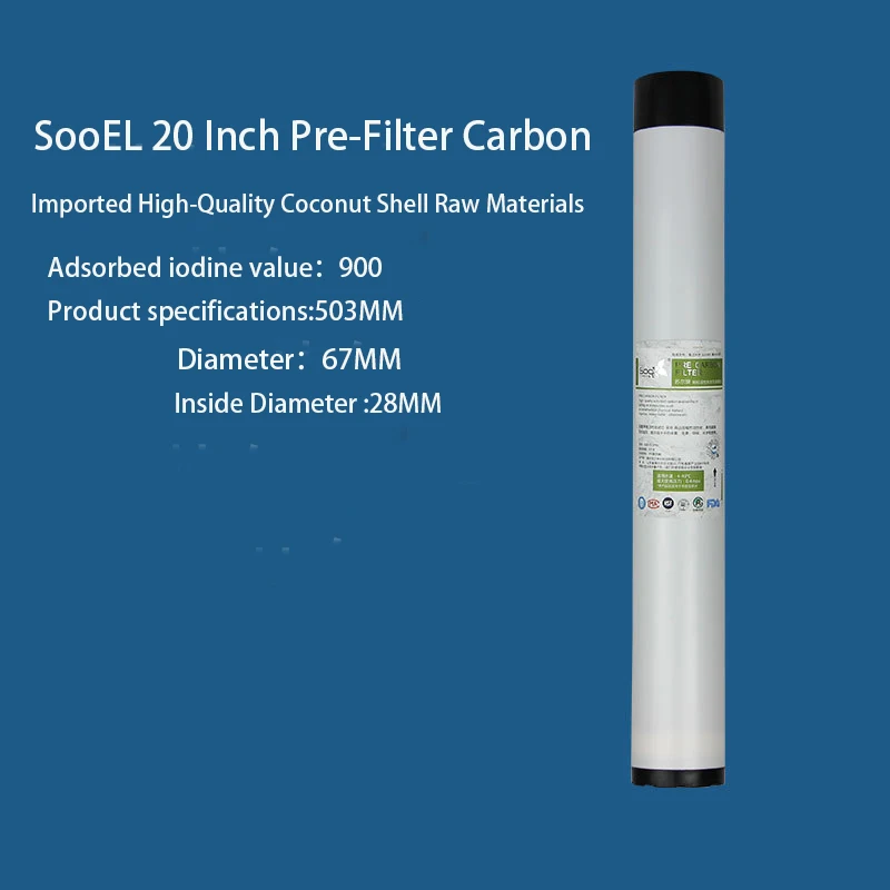 20Inch SOOEL Quick Connect PPF/SEDIMENT CARTRIDGE With 2 fittings Water Purifier Filter Cartridge Aquarium REVERSE OSMOS