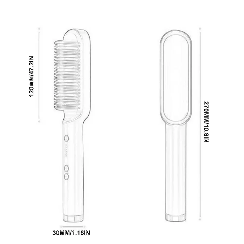 トルマリンセラミック製の多機能ストレートカーリーヘアコーム,5つの調整レベル,ブラシ,ヘアアイロン