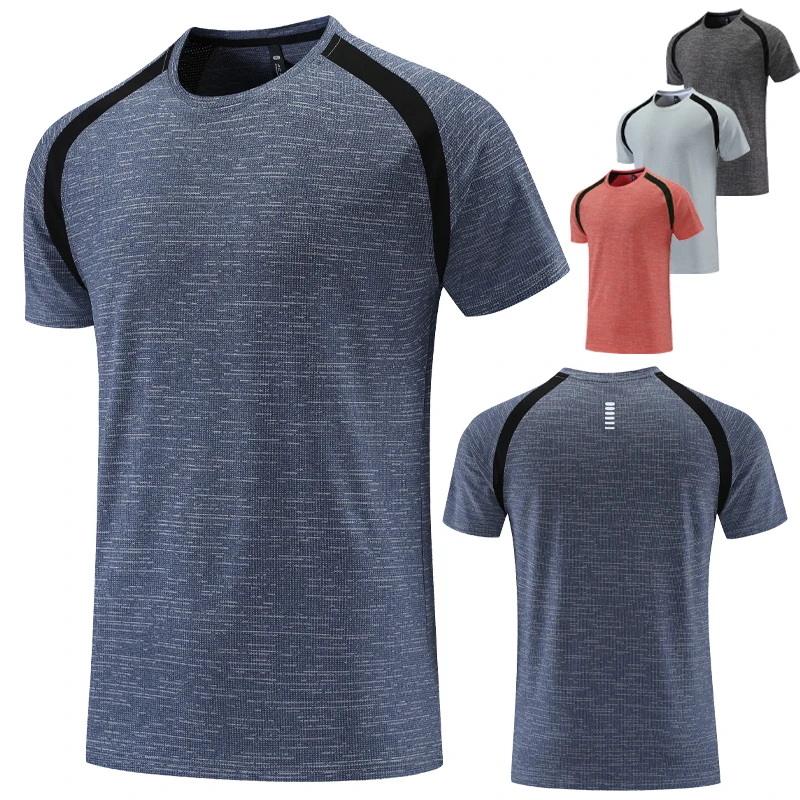 Men Sports T-shirts 2022 New Fashion Running Quick Dry Gym Short Sleeve Summer Casual Outdoor Shirt Thin Fitness Tshirts