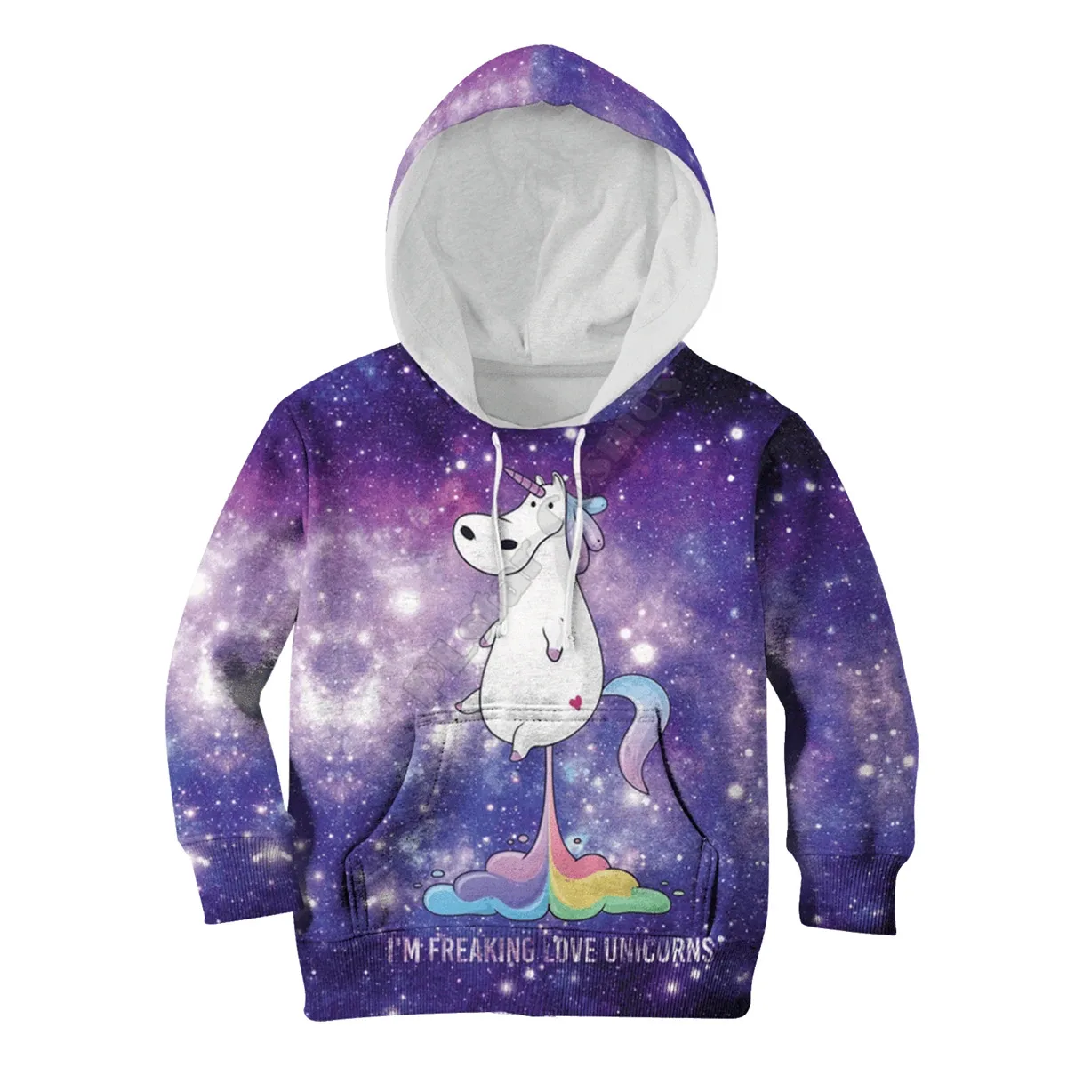 I Am Freaking Love Unicorn 3d printed Hoodies Kids Pullover Sweatshirt Tracksuit jacket t shirts Coat Boy GIRL Funny Animal