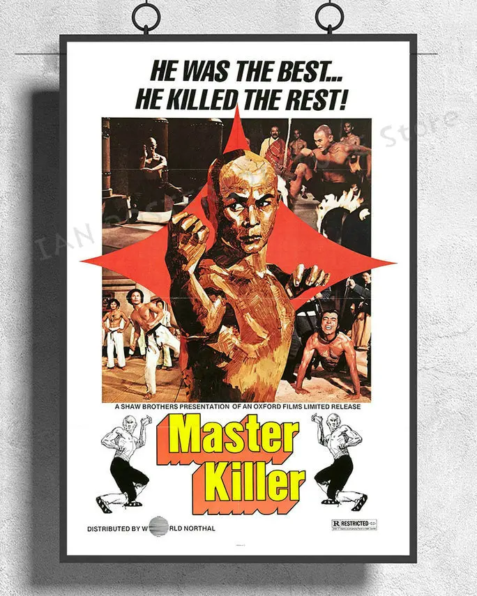 NJ522 36th CHAMBER OF SHAOLIN aka MASTER KILLER Movie RARE Kung Fu Shaolin Wall Sticker Silk Poster Art Home Decoration