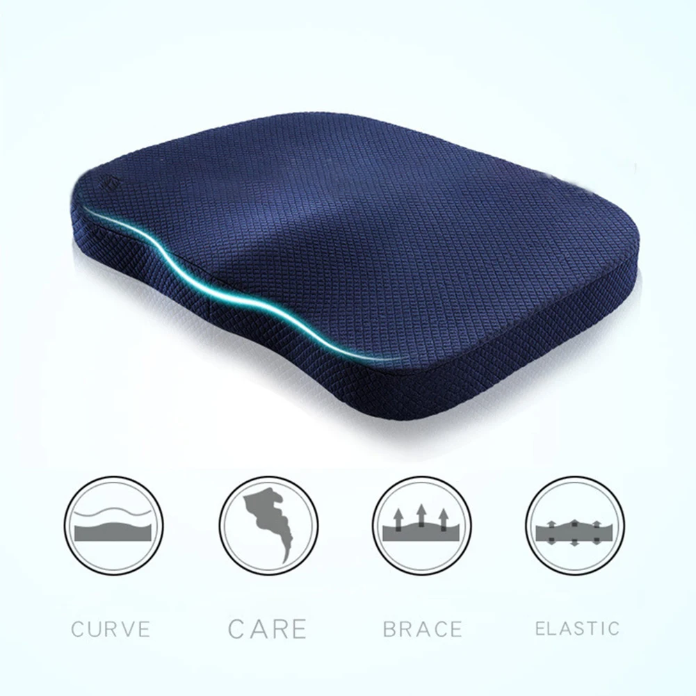 Memory Foam Seat Cushion Orthopedic Pillow Coccyx Office Chair Cushion Hip Car Seat Wheelchair Hips Massage Vertebrae Seat Pad