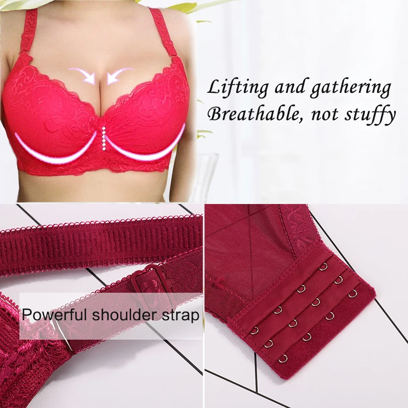 브래지어 여성용 브래지어 플러스 큰 대형 슈퍼 푸시 업 Bralette 레이스 Intimates 섹시한 란제리 Undrwear Underwire E Hot