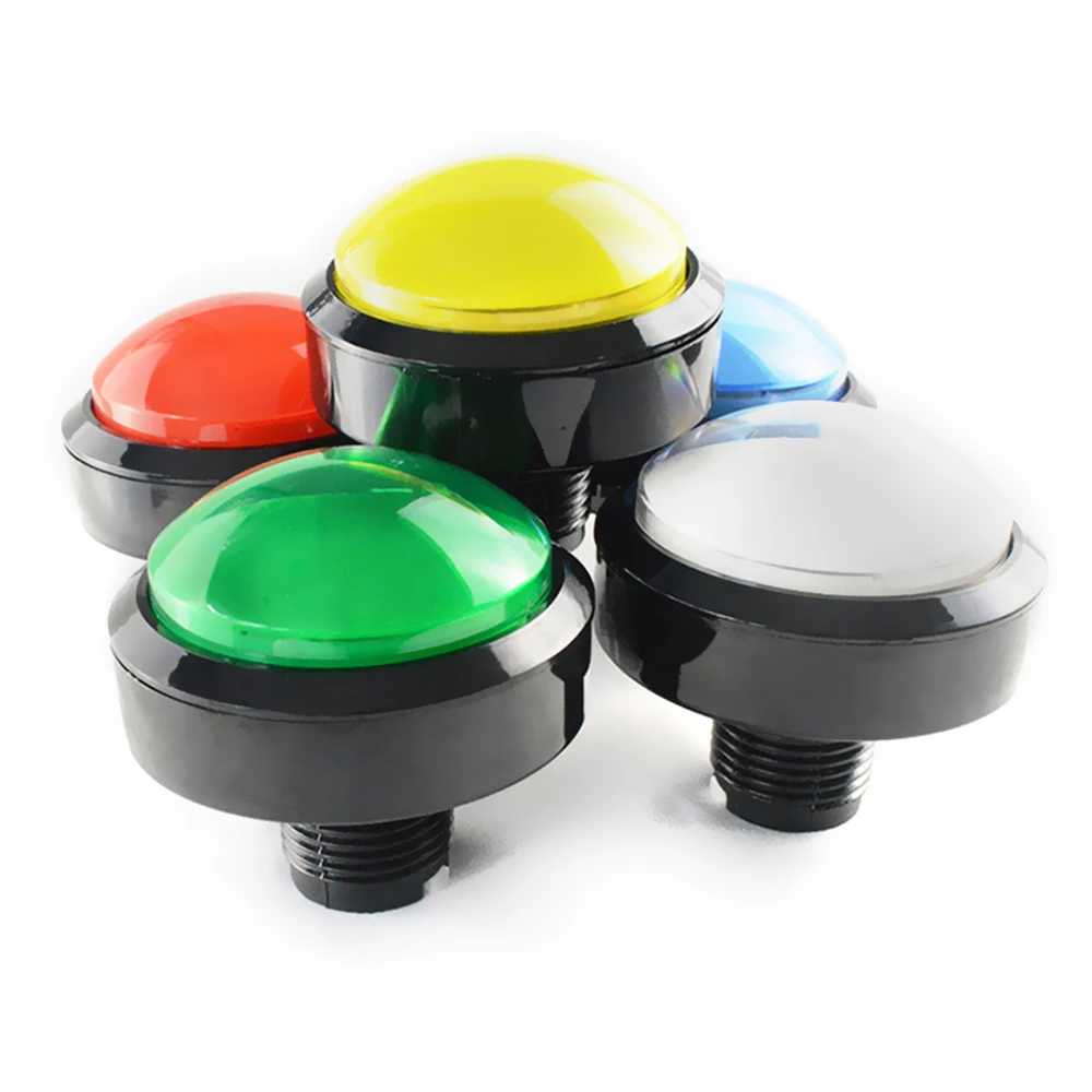 

5 Colors LED Light Lamp 60MM Convexity Big Round Arcade Video Game Player Push Button Switch