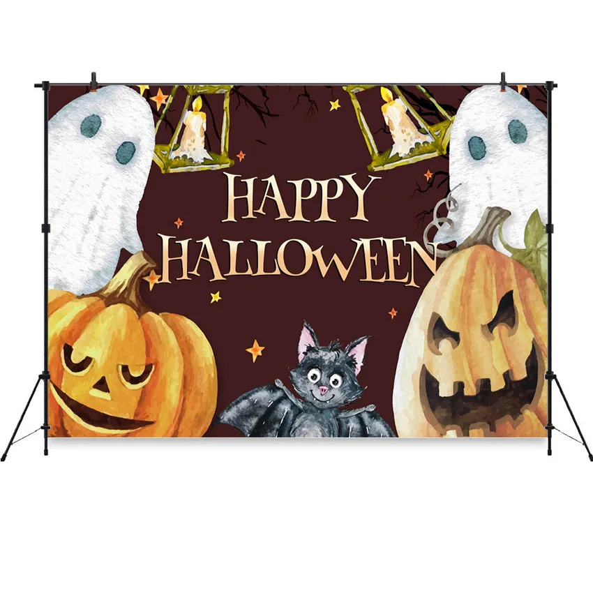 

Photography Backdrop Happy Halloween Party Banner Backdrops for Photo Studio Child Kids Halloween Photo Booth Background